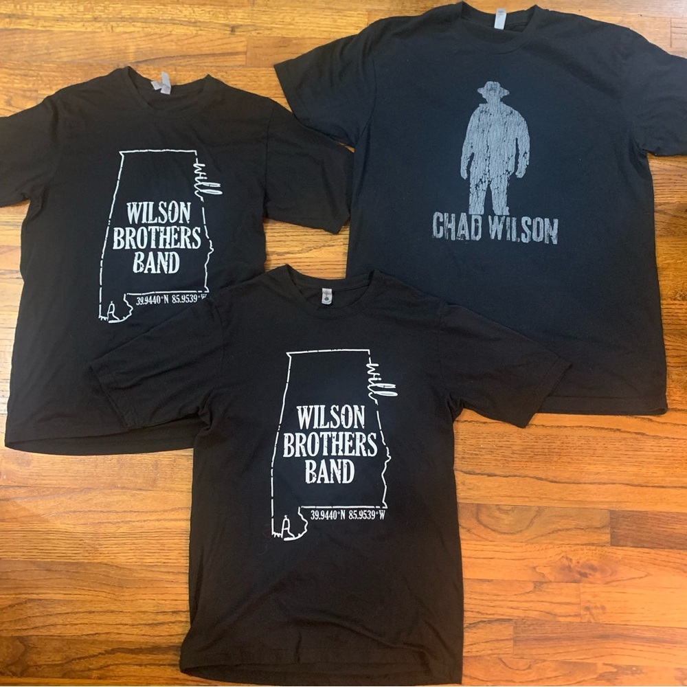 Wilson Brothers Band & Chad Wilson Shirts T-shirts Bundle of 3
Wilson Brothers